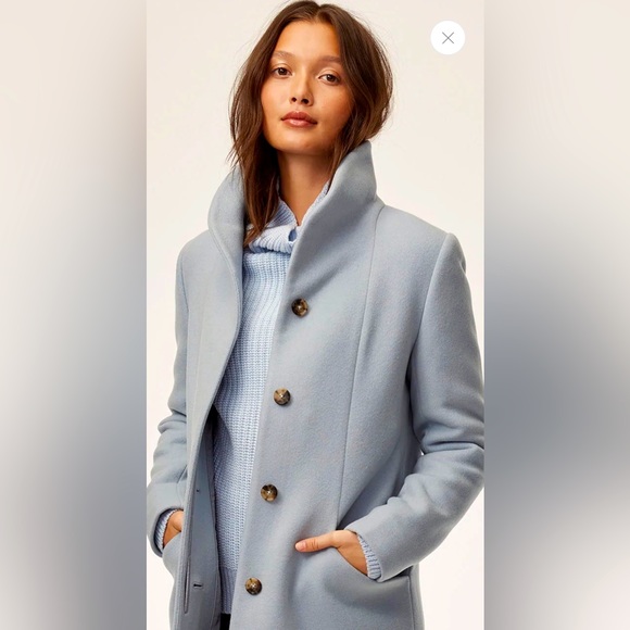 Wilfred Jackets & Blazers - Aritzia Wilfred Cocoon Coat in Light Blue